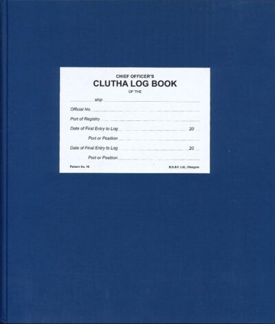 CHIEF OFFICER'S CLUTHA LOG BOOK (6 MONTHS)