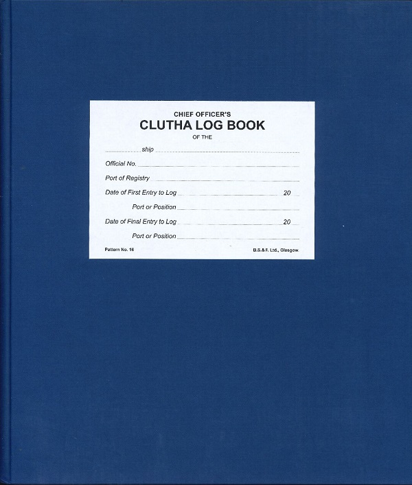CHIEF OFFICER'S CLUTHA LOG BOOK (6 MONTHS)