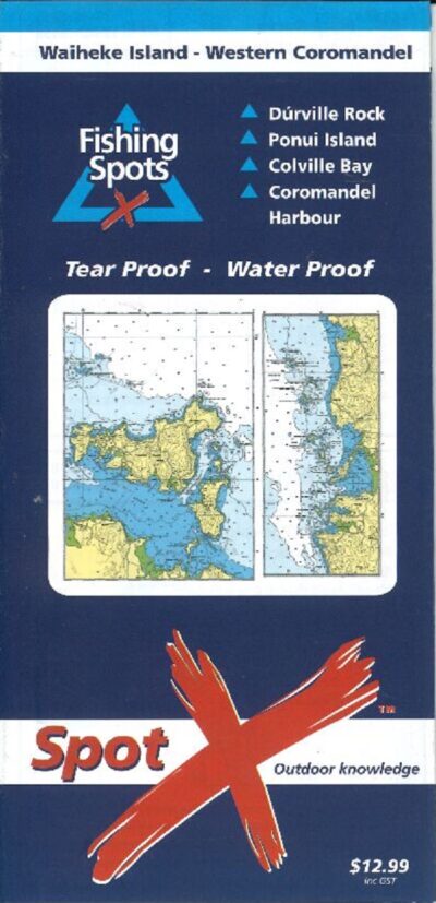 SPOT X FISHING CHART WAIHEKE ISLAND - WESTERN COROMANDEL