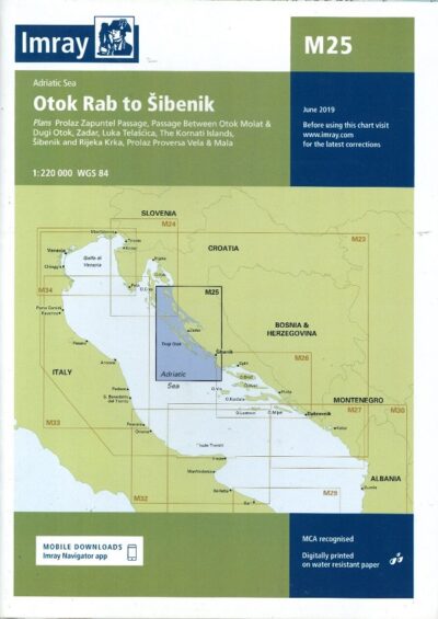 OTOK RAB TO SIBENIK CHART M25