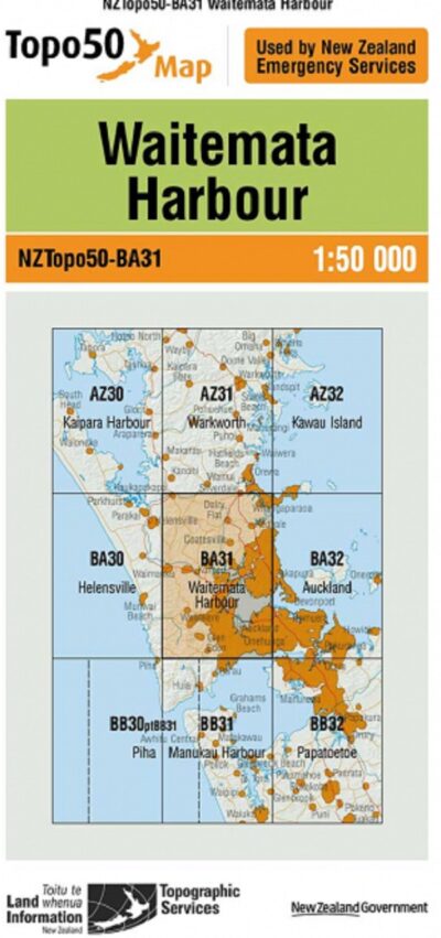 TOPO50 MAP WAITEMATA HARBOUR