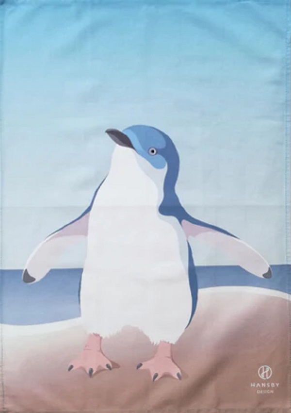TEA TOWEL - BLUE PENGUIN