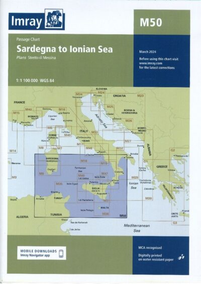 IMRAY - CHART SARDEGNA TO IONIAN SEA. M50