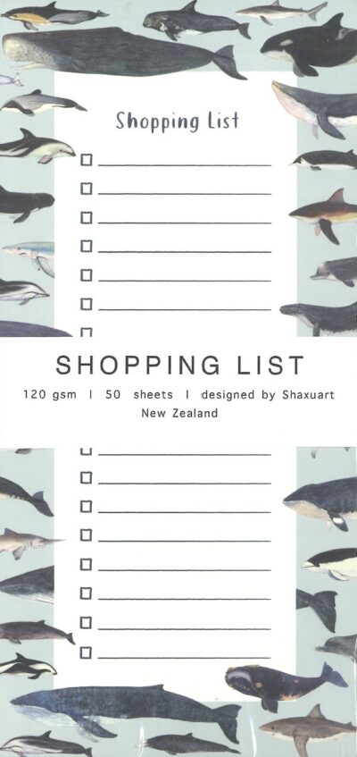 SHOPPING LIST - WHALES AND DOLPHINS
